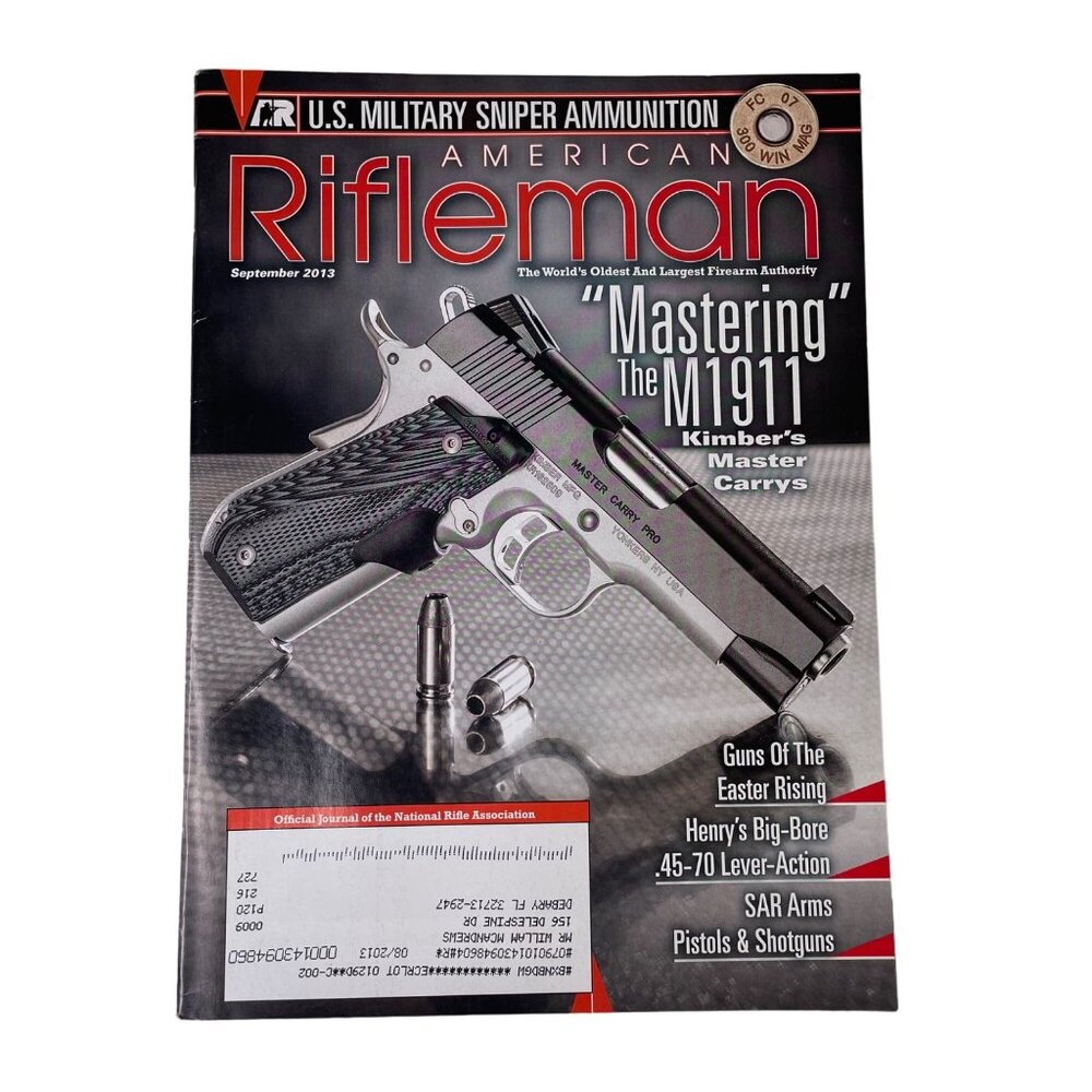 American Rifleman NRA Magazine September  2013 Vol 161 No 9 u National Rifle Ass